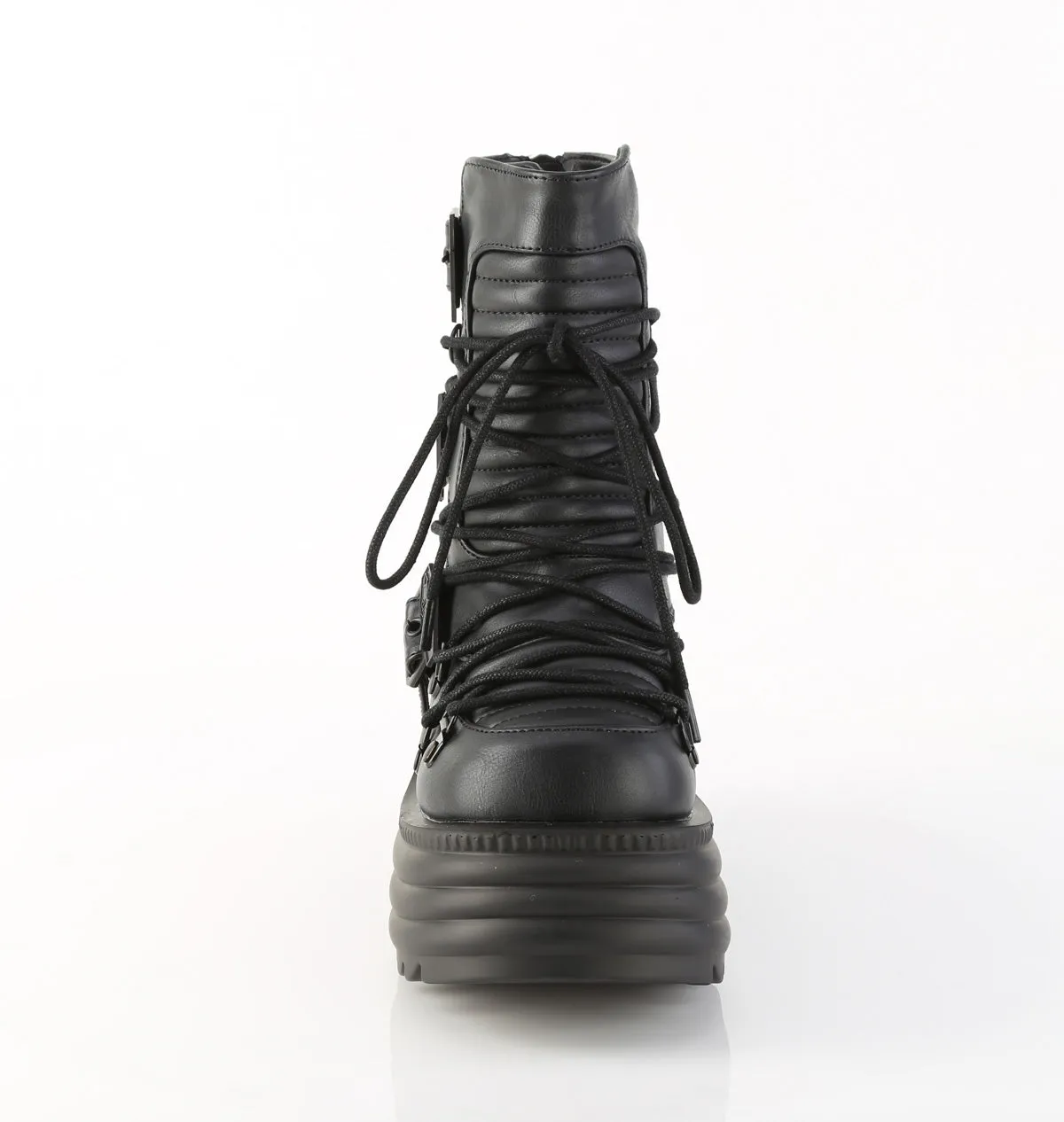 MORTE-68 DemoniaCult Black Vegan Leather Sexy Women's Ankle Boots (Alternative Footwear)