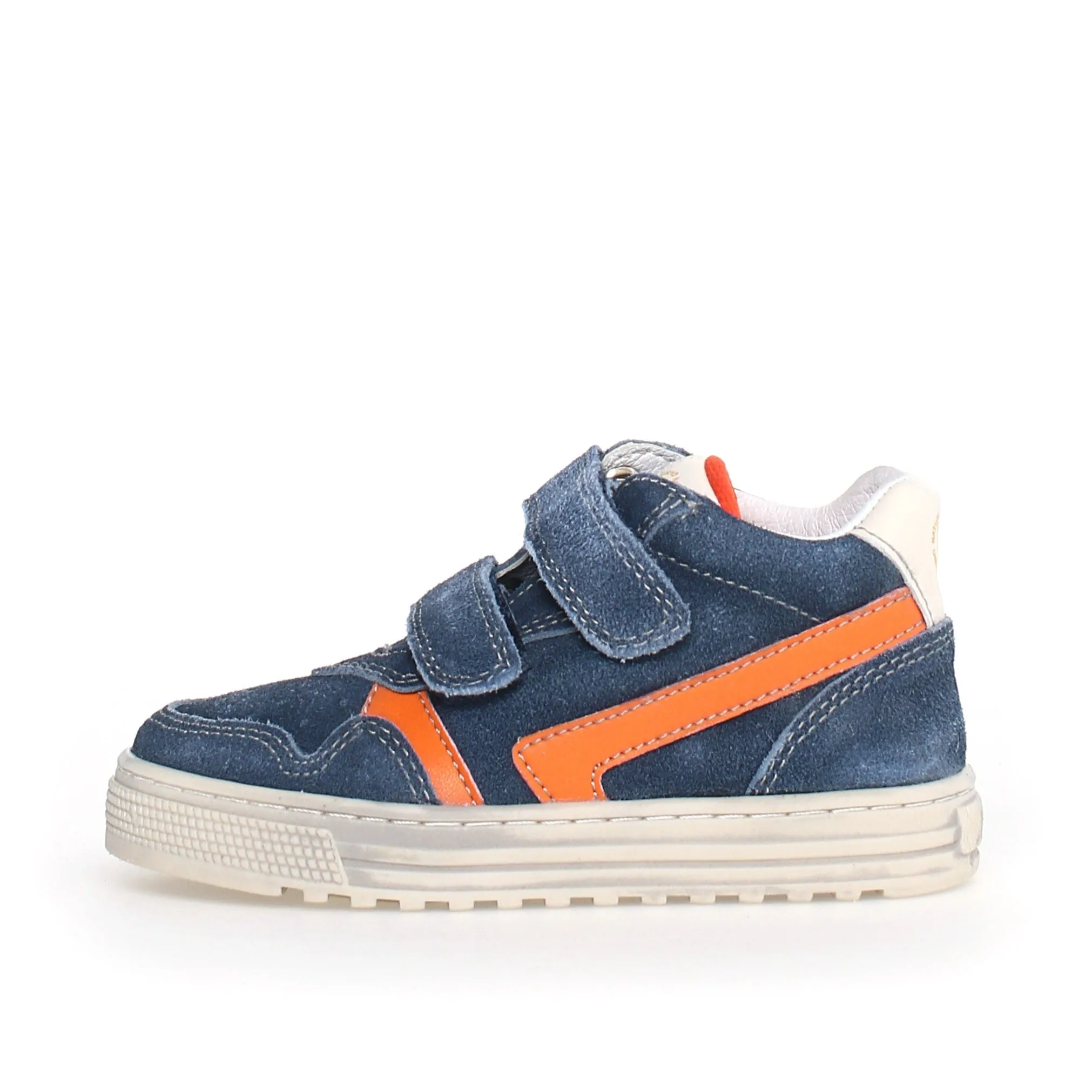 Naturino Girl's & Boy's Ceonia High Vl Calf Sneakers - Navy/Orange