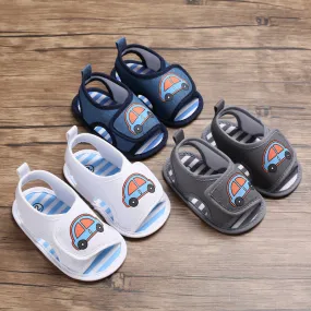 Newborn Infant Baby Boy Girl Summer Soft Sole Crib Toddler Summer Prewalker Cartoon Print First Walkers Shoes.
