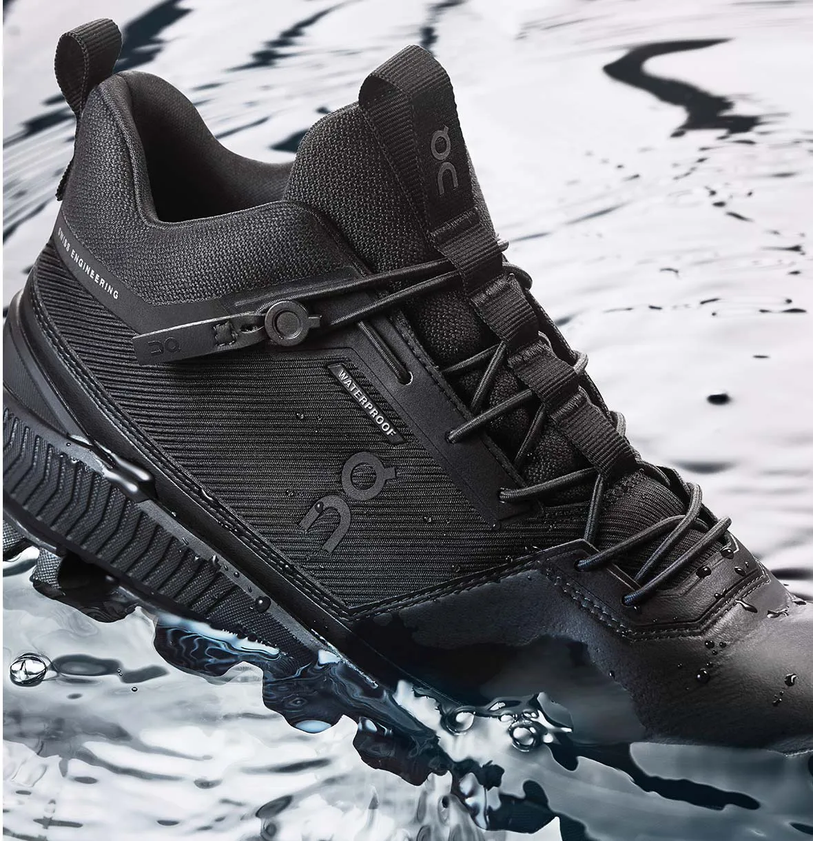 On Cloud Women's Cloud Hi Waterproof Hiking Boots- All Black