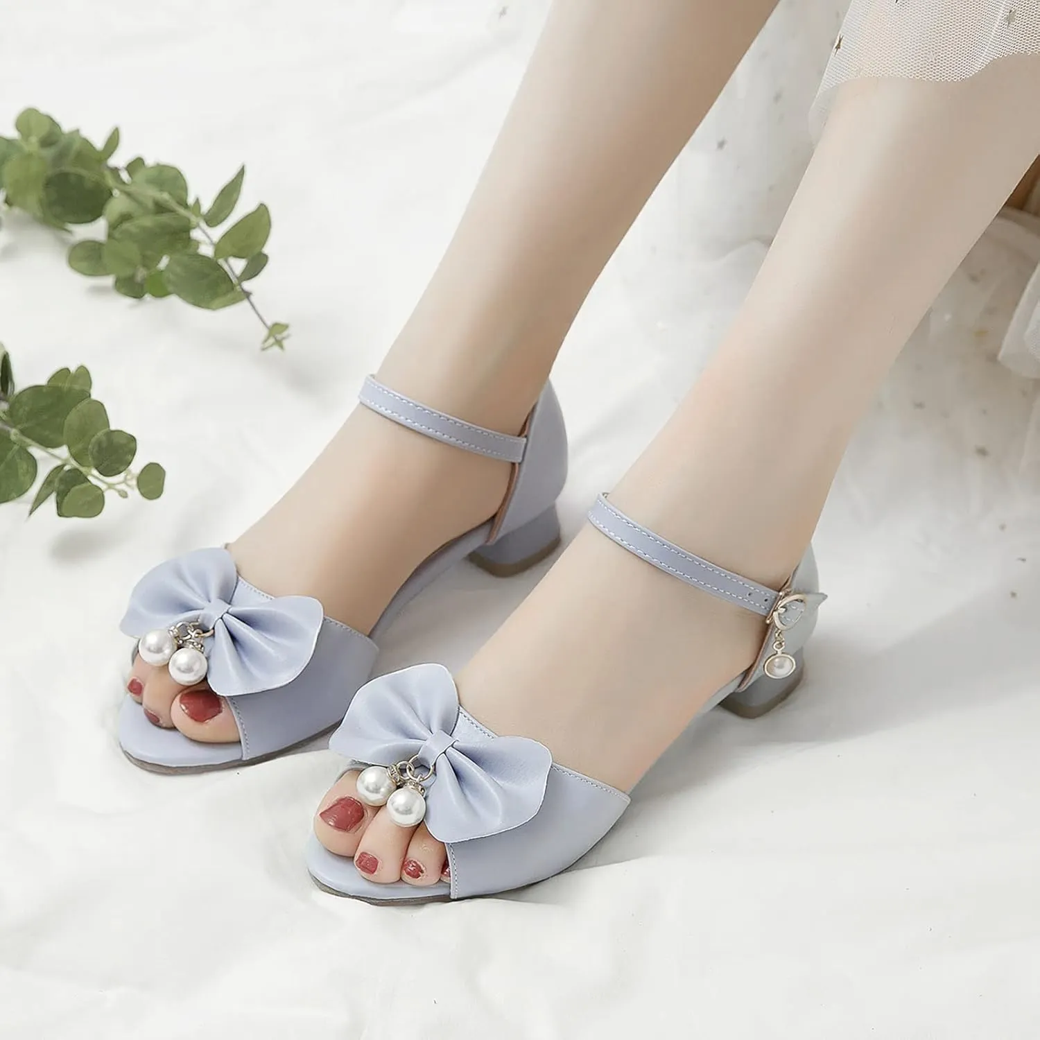 Princess Costumes Shoes, Cosplay Birthday Party Dress Up Sandals for Girls, Toddler or Kids Wedding Sandals