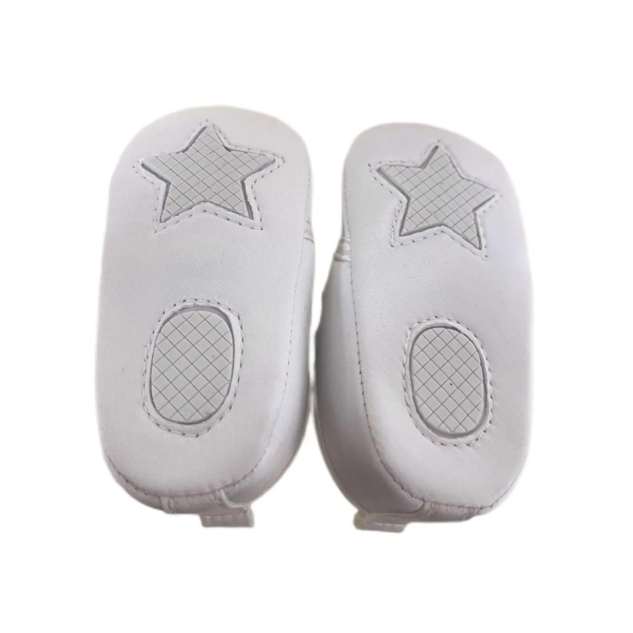 Quilted White Baby Boy Shoes