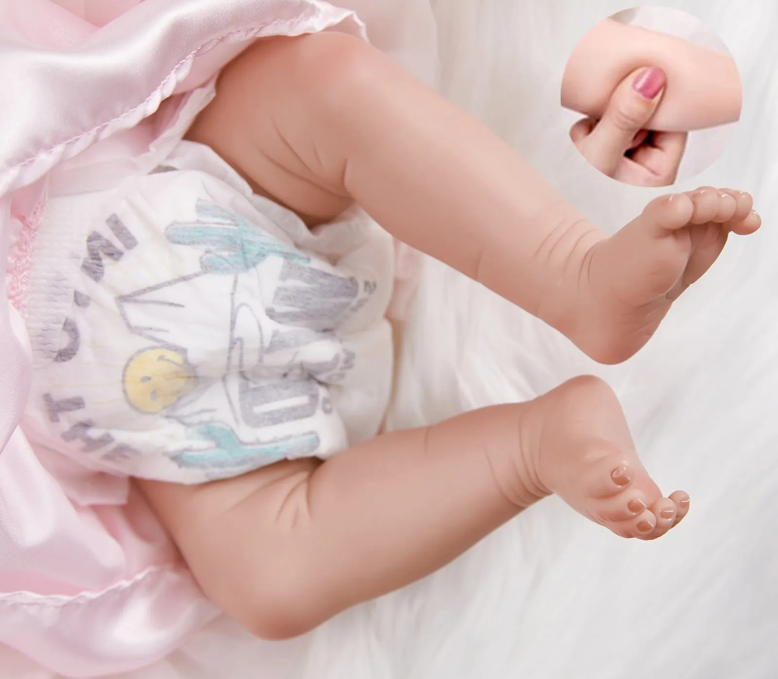 Reborn Baby Dolls, 18" Realistic Newborn Baby Dolls Girl with Soft Vinyl Silicone Full Body, Lifelike Sleeping Baby Dolls for Girls, Reborn Baby Doll Gift Set for 3  Year Old Kids