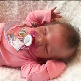 Reborn Baby Dolls, 18" Realistic Newborn Baby Dolls Girl with Soft Vinyl Silicone Full Body, Lifelike Sleeping Baby Dolls for Girls, Reborn Baby Doll Gift Set for 3  Year Old Kids