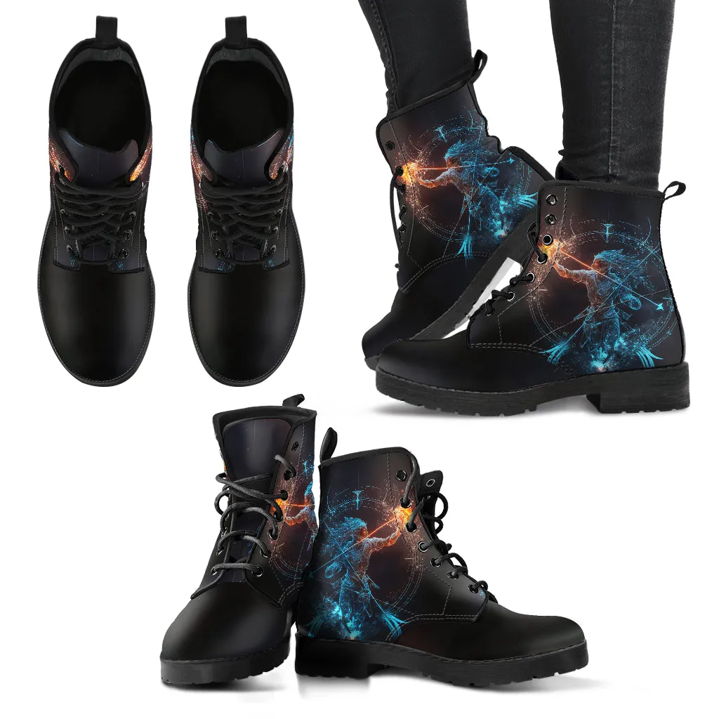 Sagittarius Zodiac Women's Vegan Leather Boots