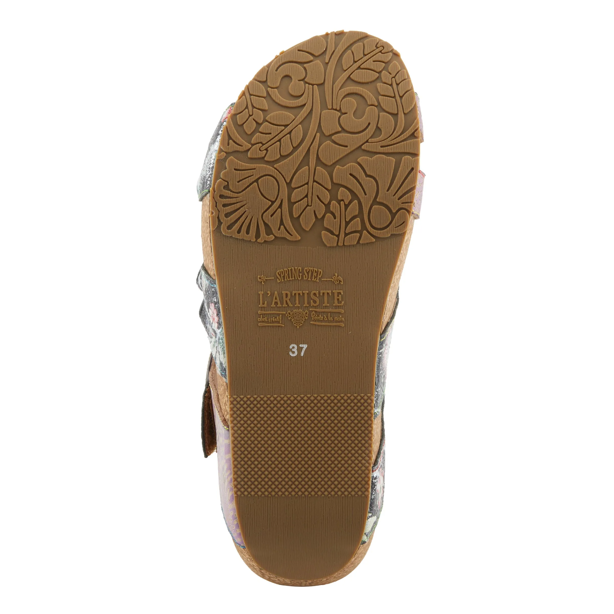 Spring Step Shoes L'Artiste Brady Sandals Women's Hand Painted Leather Wedge