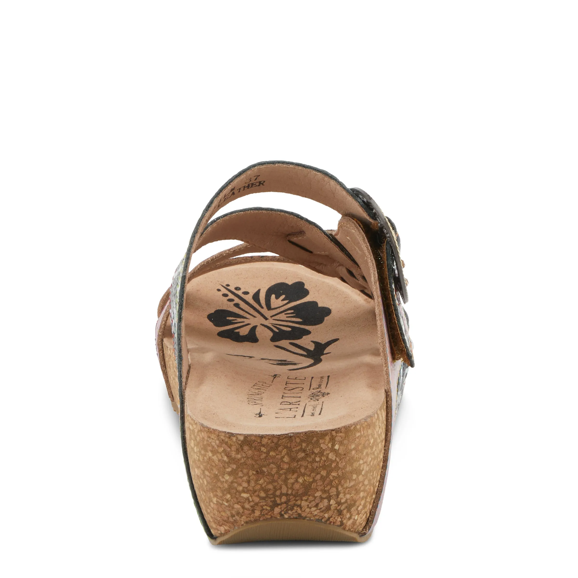 Spring Step Shoes L'Artiste Brady Sandals Women's Hand Painted Leather Wedge