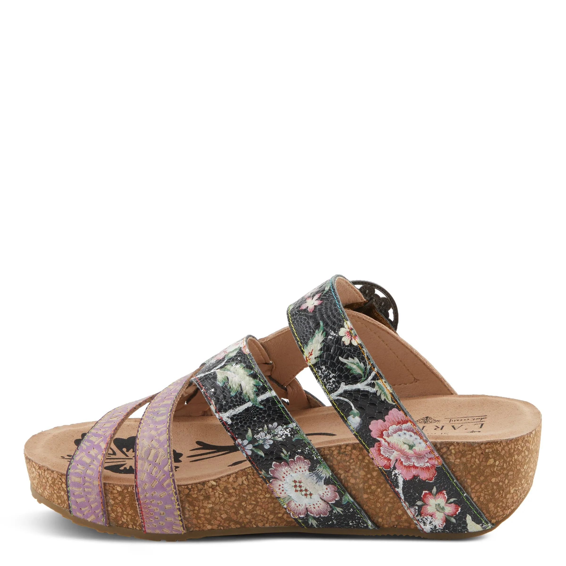 Spring Step Shoes L'Artiste Brady Sandals Women's Hand Painted Leather Wedge
