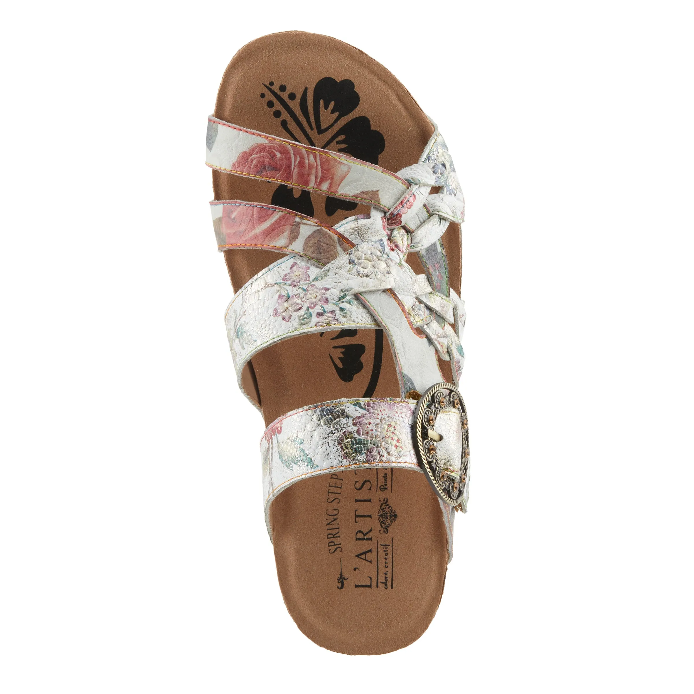 Spring Step Shoes L'Artiste Brady Sandals Women's Hand Painted Leather Wedge
