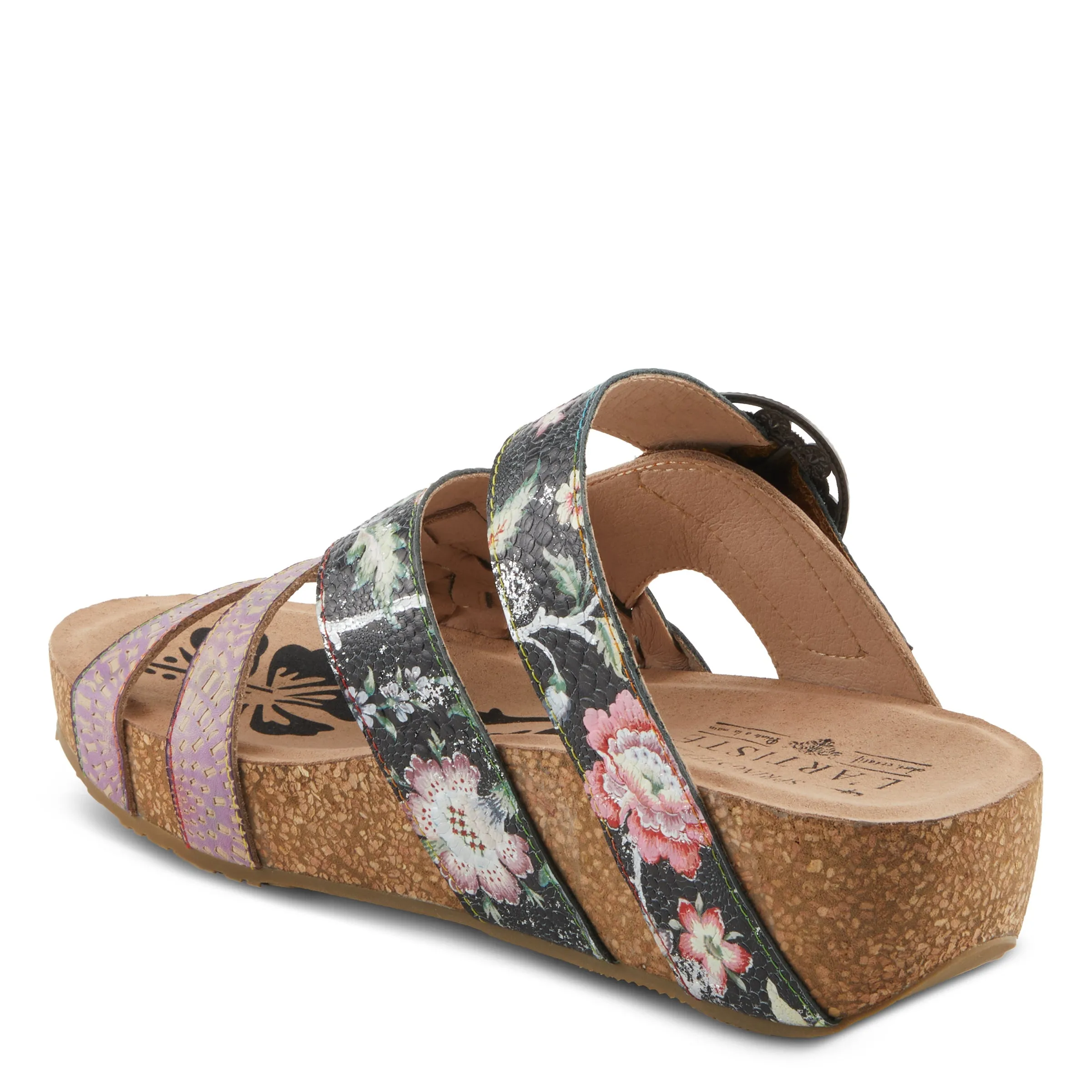 Spring Step Shoes L'Artiste Brady Sandals Women's Hand Painted Leather Wedge