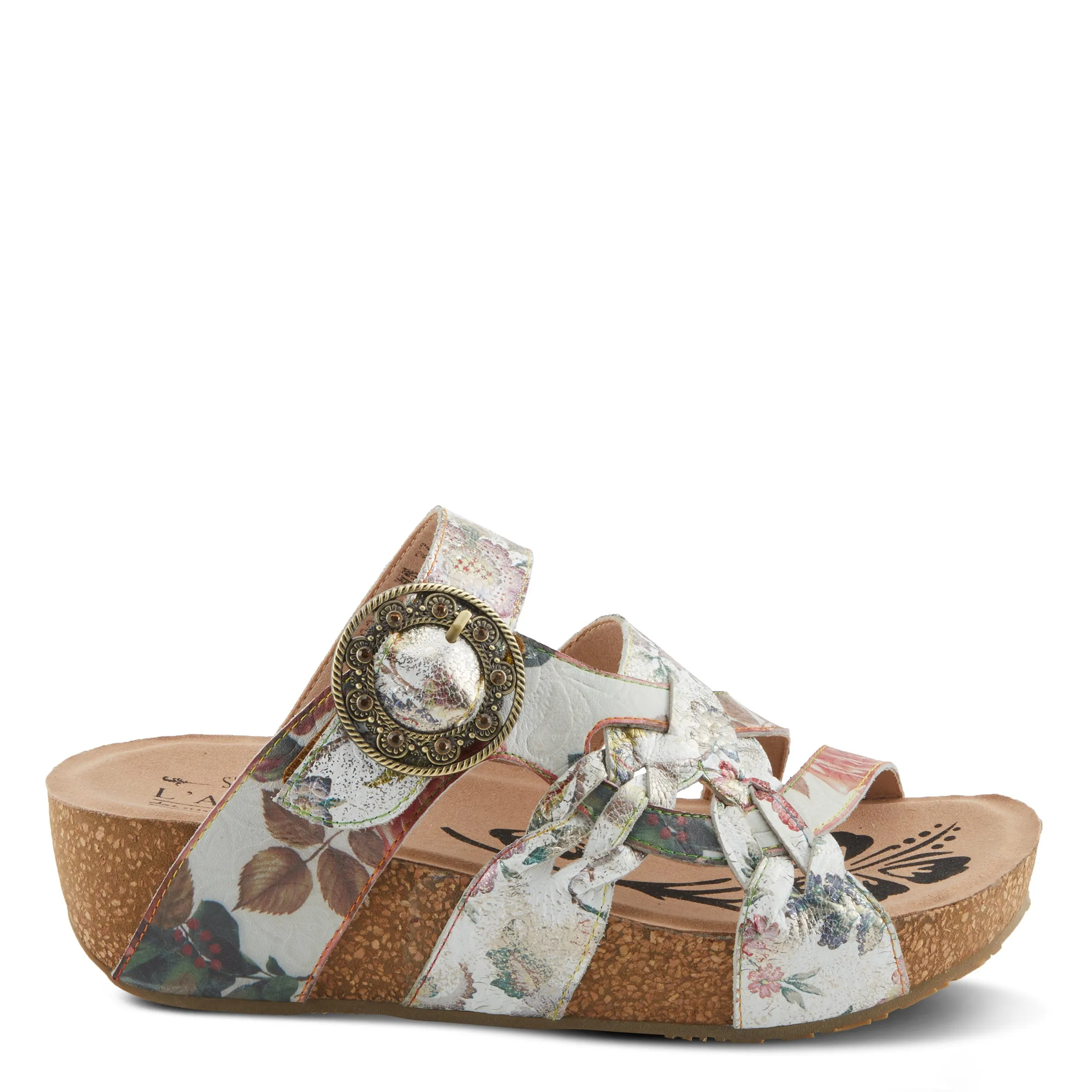 Spring Step Shoes L'Artiste Brady Sandals Women's Hand Painted Leather Wedge