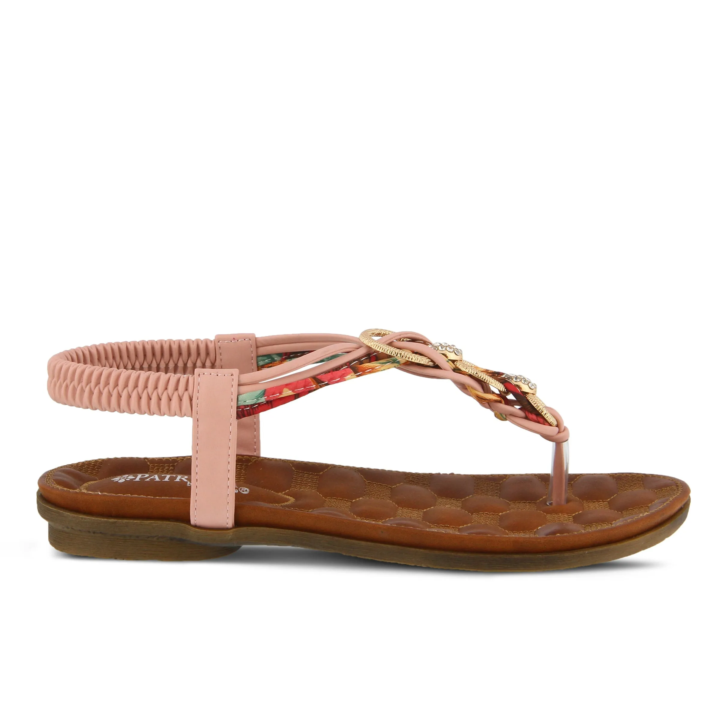 Spring Step Shoes  Patrizia Gadelina Women's Sandals Vegan Floral Rhinestones