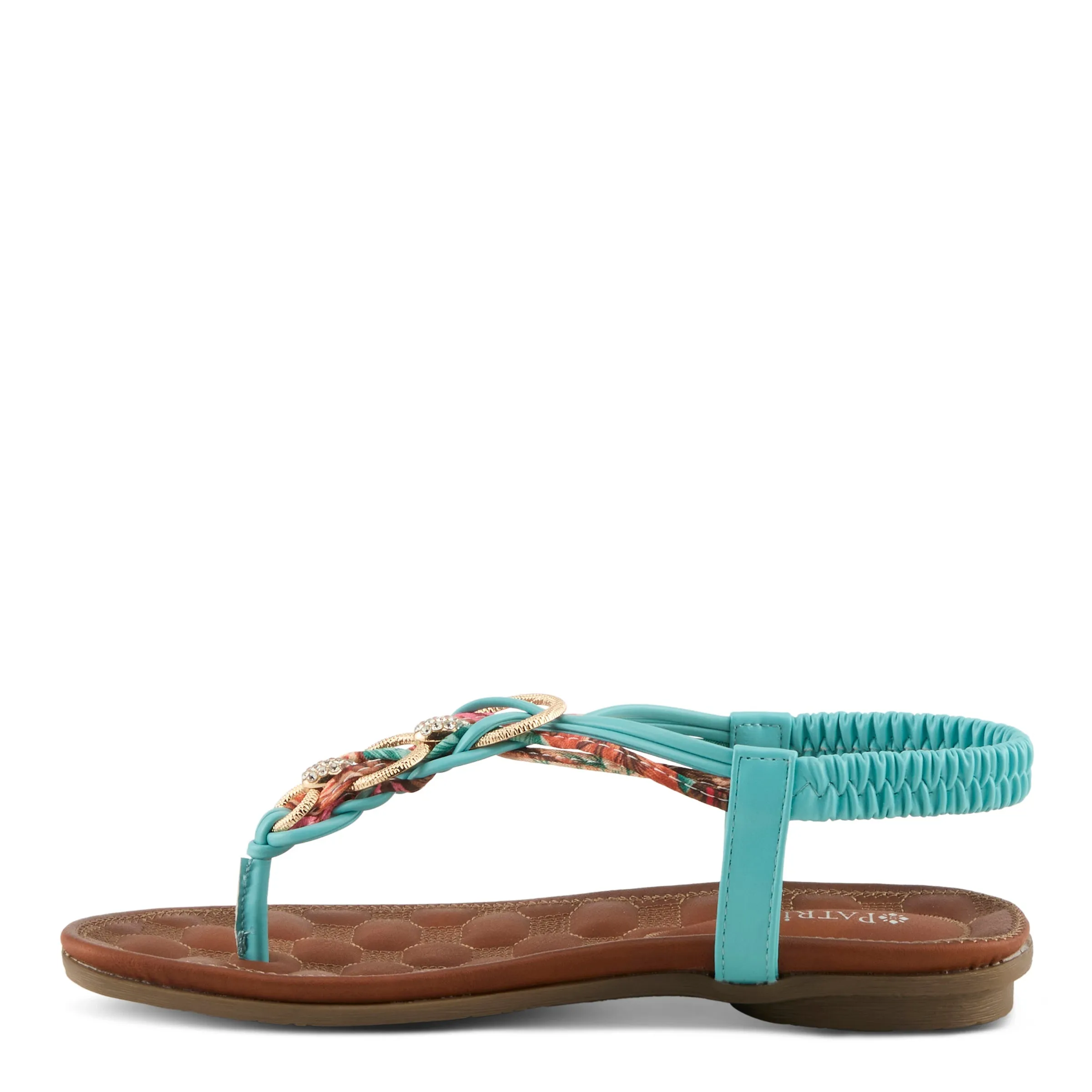 Spring Step Shoes  Patrizia Gadelina Women's Sandals Vegan Floral Rhinestones