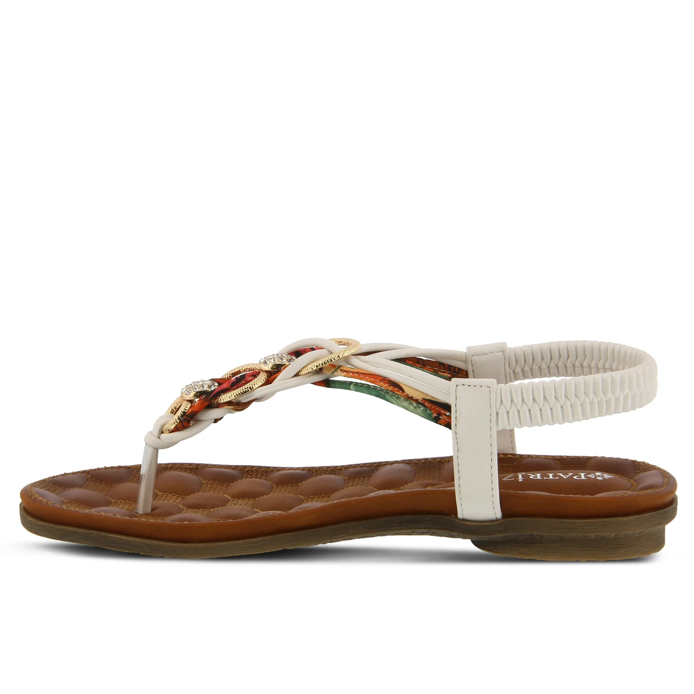 Spring Step Shoes  Patrizia Gadelina Women's Sandals Vegan Floral Rhinestones