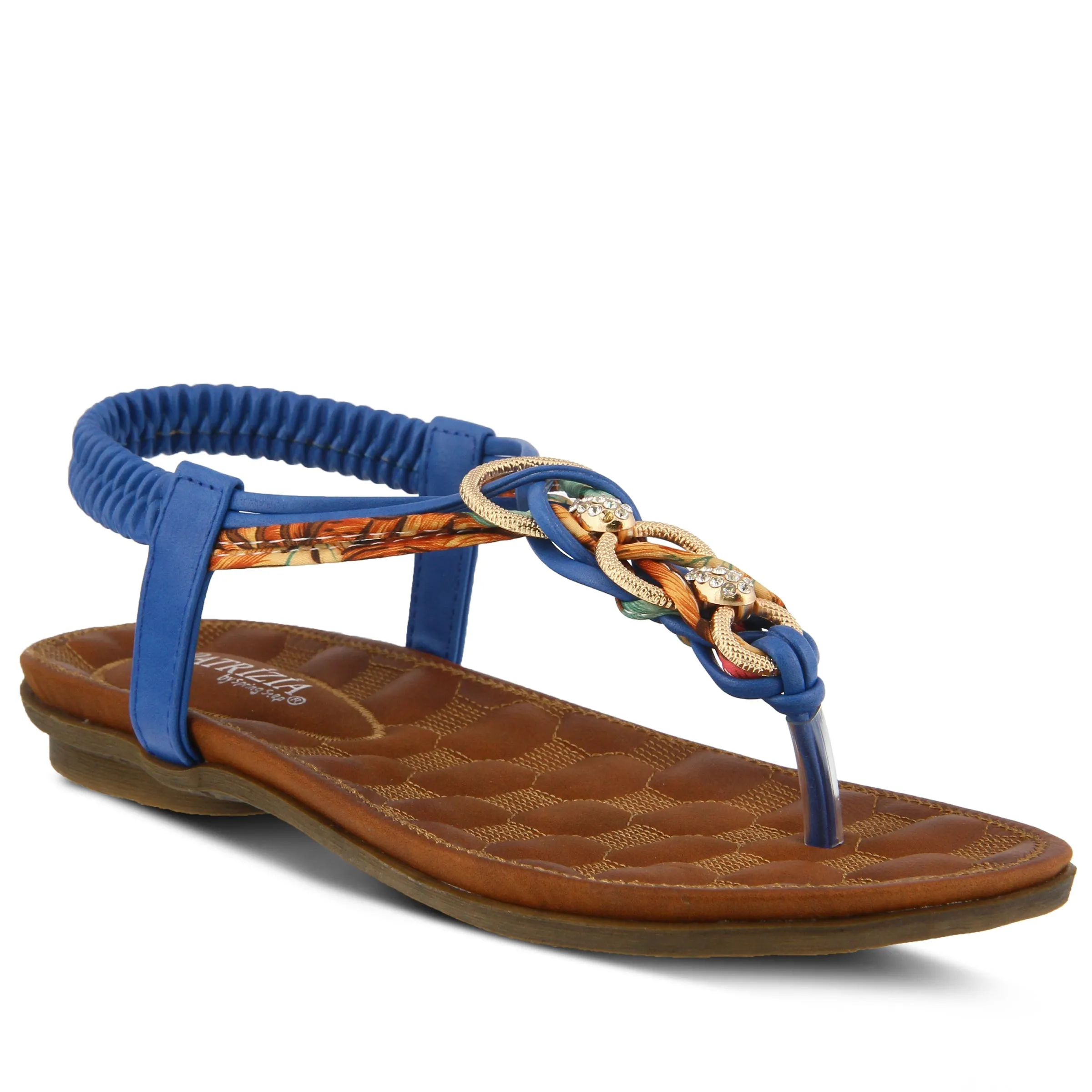 Spring Step Shoes  Patrizia Gadelina Women's Sandals Vegan Floral Rhinestones