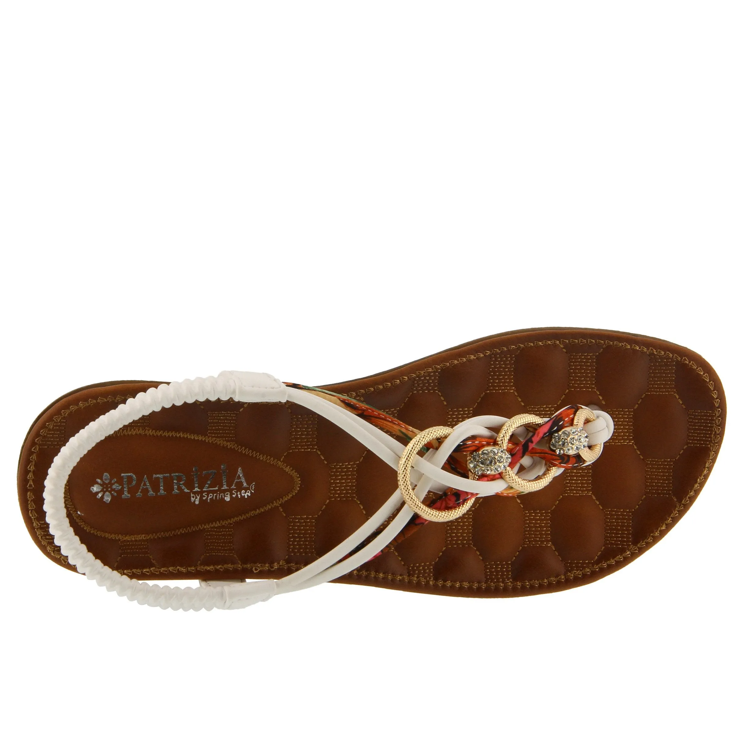 Spring Step Shoes  Patrizia Gadelina Women's Sandals Vegan Floral Rhinestones