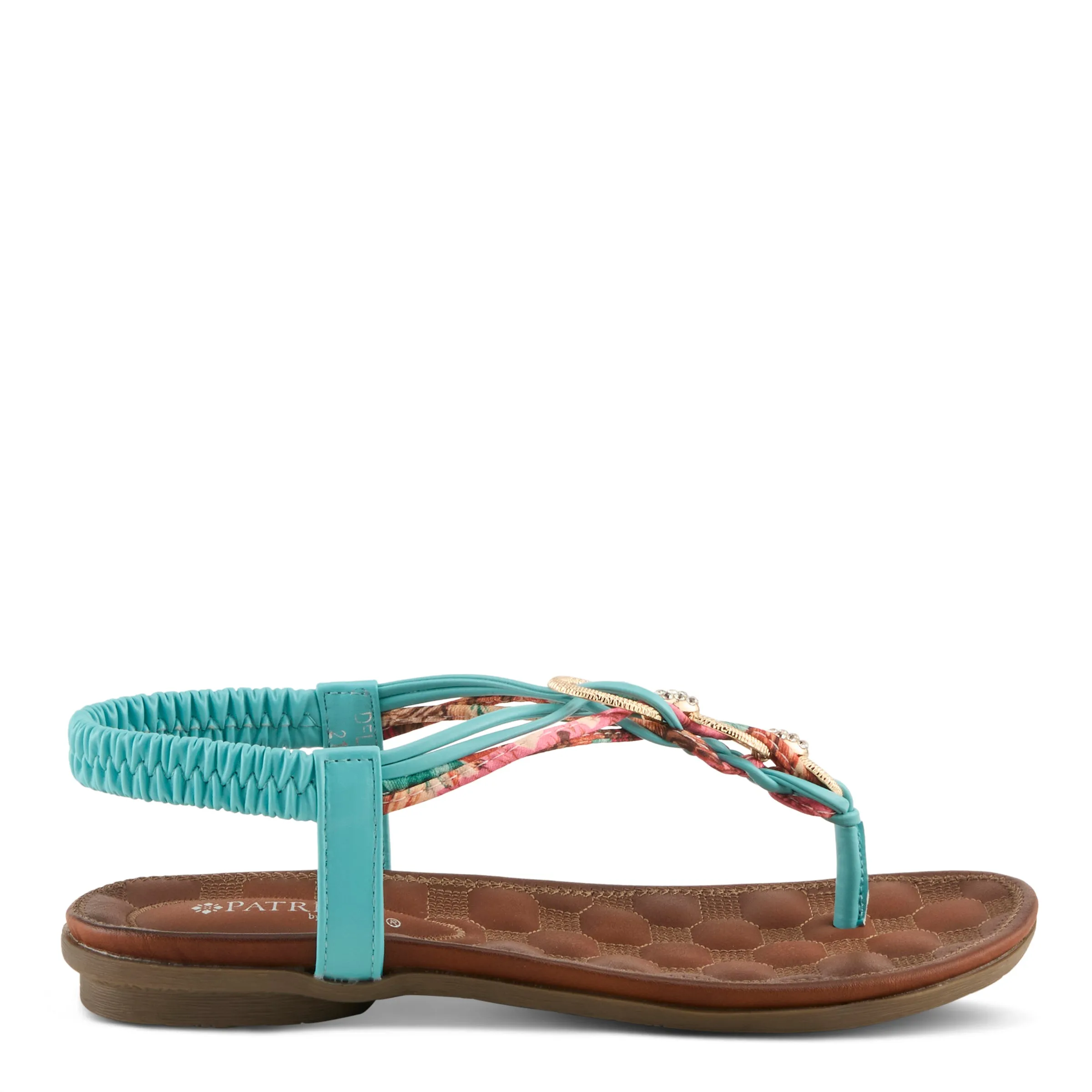 Spring Step Shoes  Patrizia Gadelina Women's Sandals Vegan Floral Rhinestones