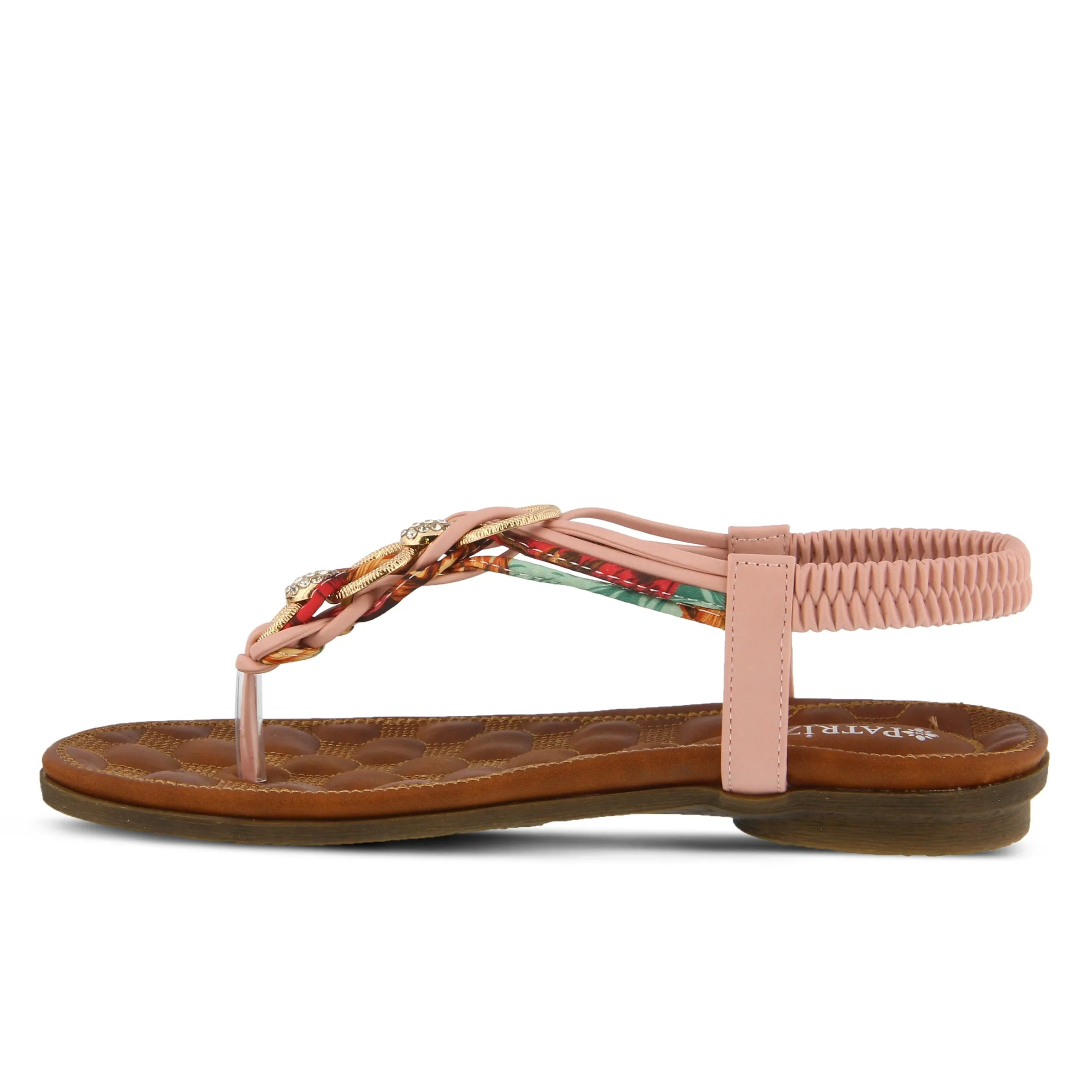 Spring Step Shoes  Patrizia Gadelina Women's Sandals Vegan Floral Rhinestones