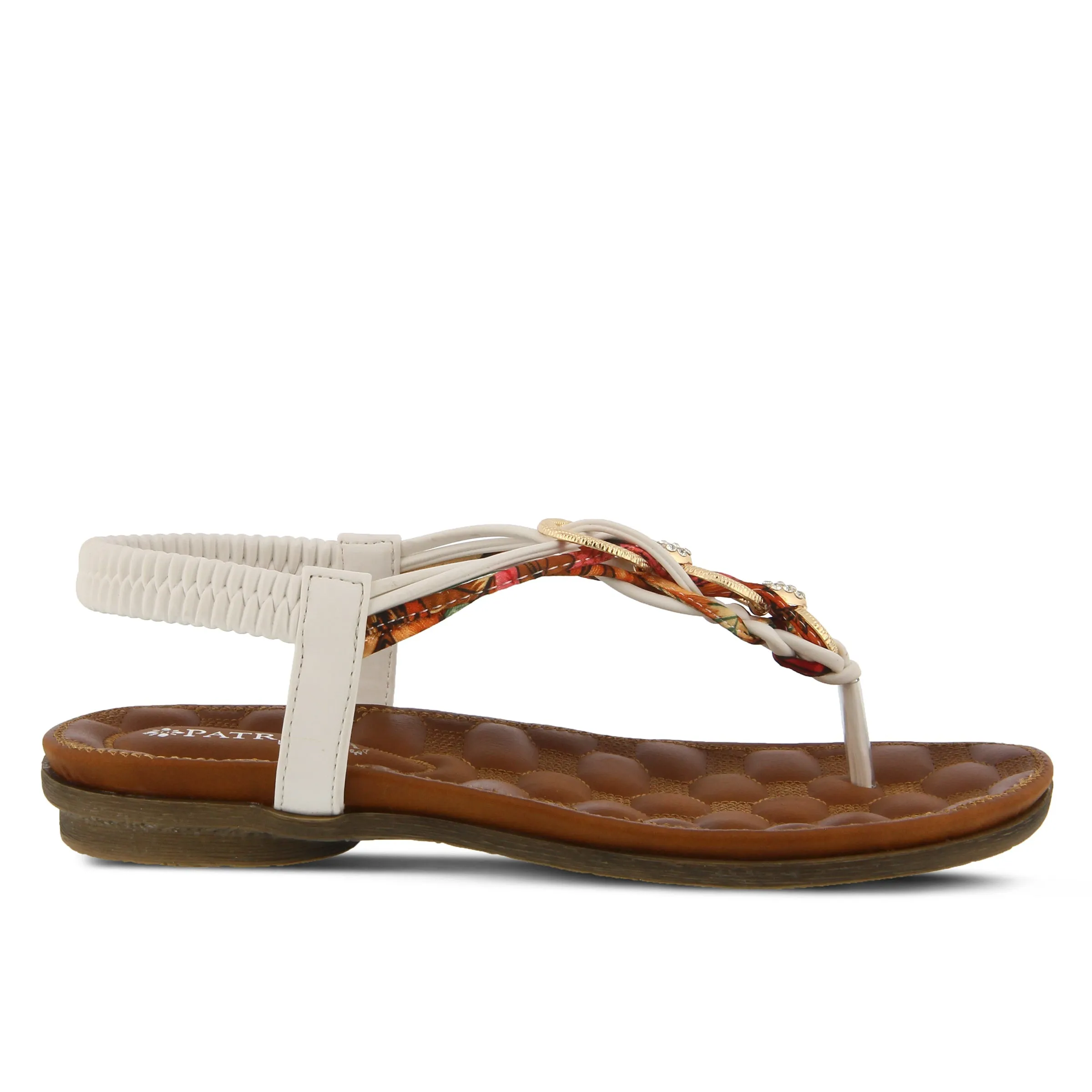 Spring Step Shoes  Patrizia Gadelina Women's Sandals Vegan Floral Rhinestones