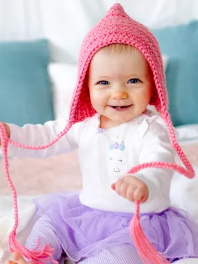 Strawberry pink pixie elf hat