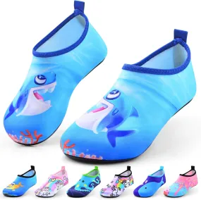 Sunnywoo Water Shoes for Kids Girls Boys，Toddler Kids Swim Water Shoes Quick Dry Non-Slip Water Skin Barefoot Sports Shoes Aqua Socks for Beach Outdoor Sports