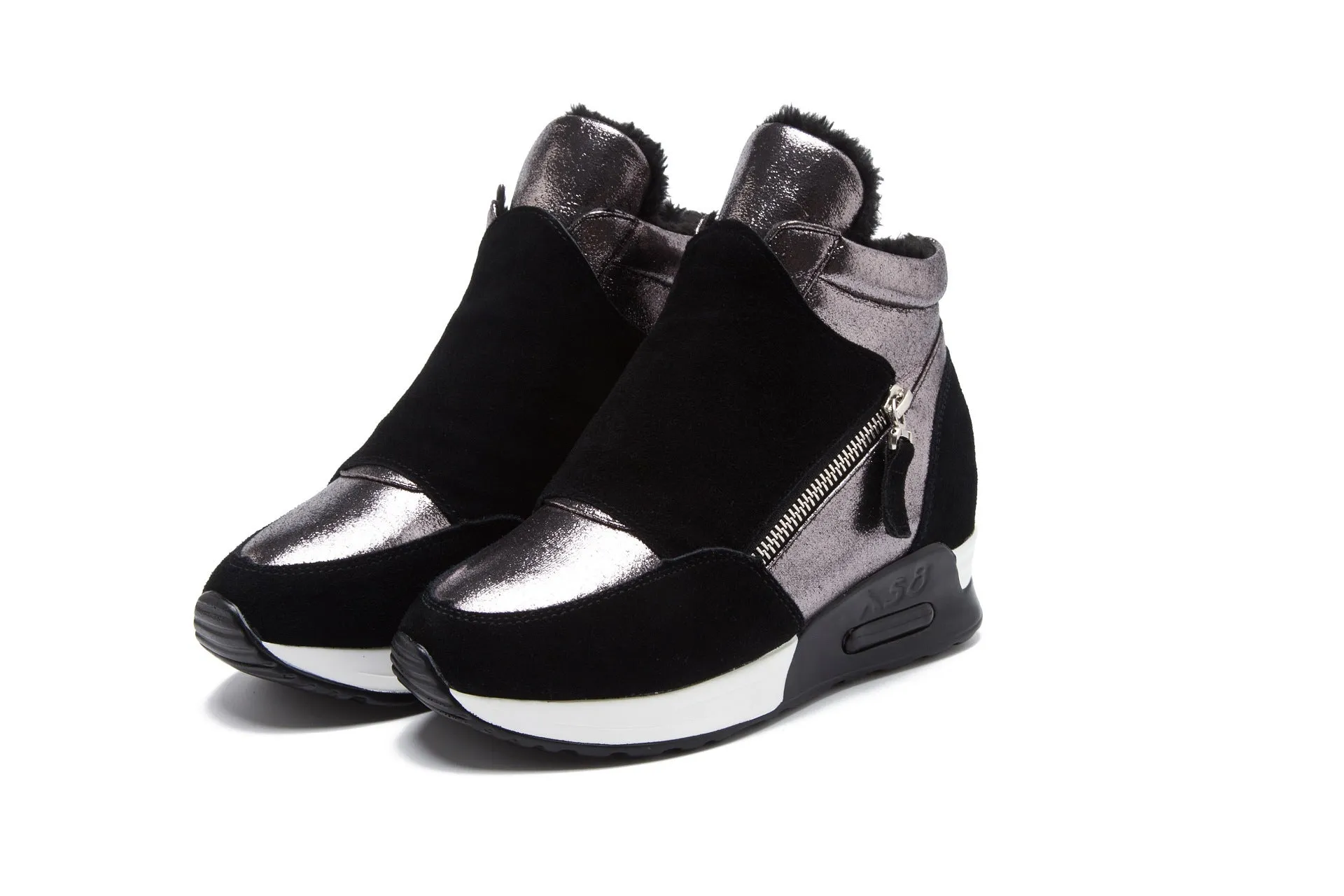 Thick-soled High-rise Casual Sports Shoes Girls' Cotton | Brodtica.com