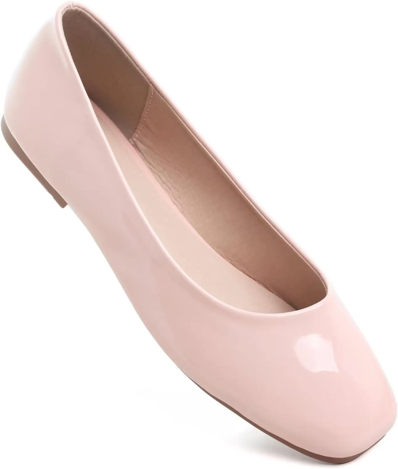 TN TANGNEST Women's Ballet Flats Cute Square Toe Dress Flats Soft Work Flats