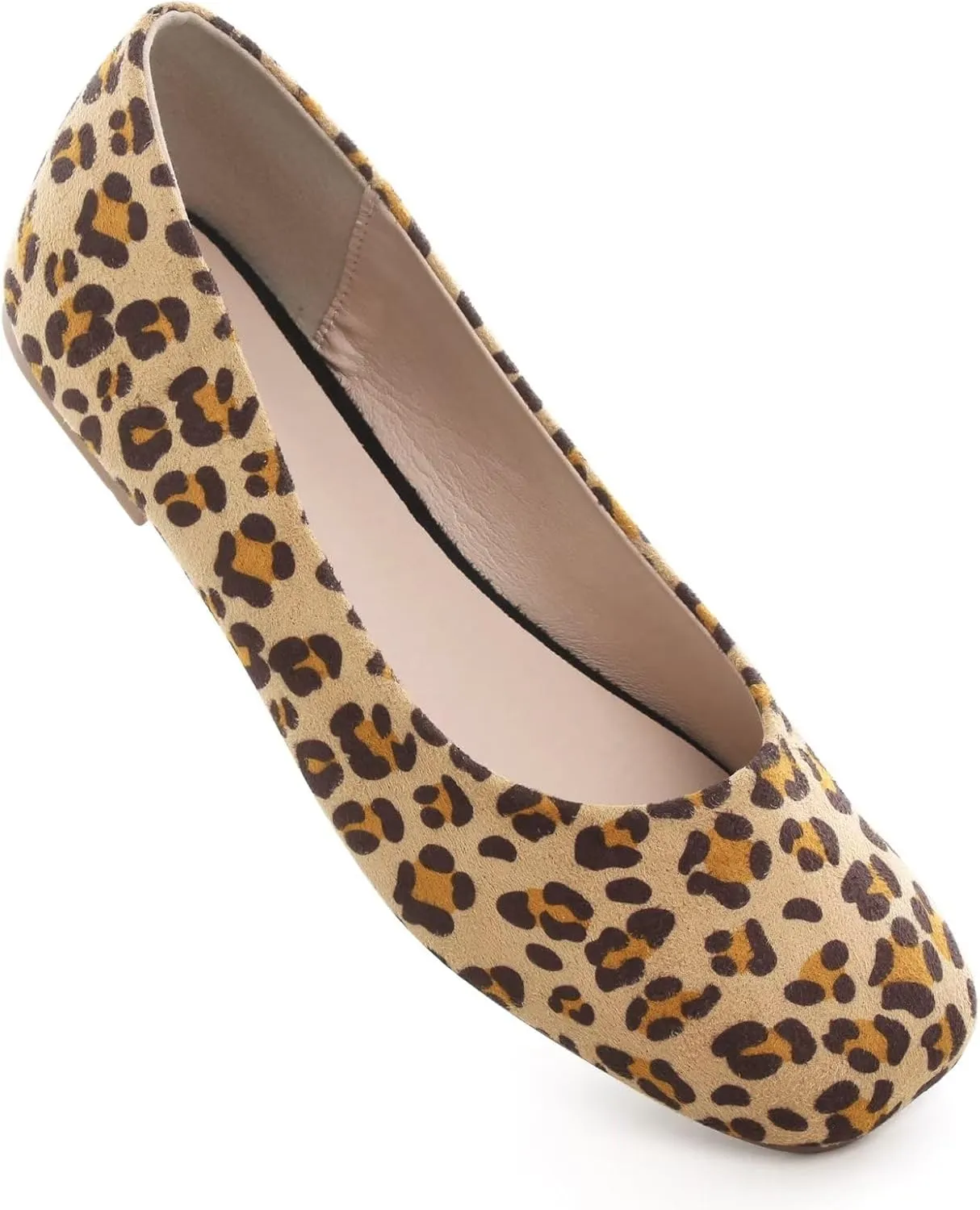 TN TANGNEST Women's Ballet Flats Cute Square Toe Dress Flats Soft Work Flats