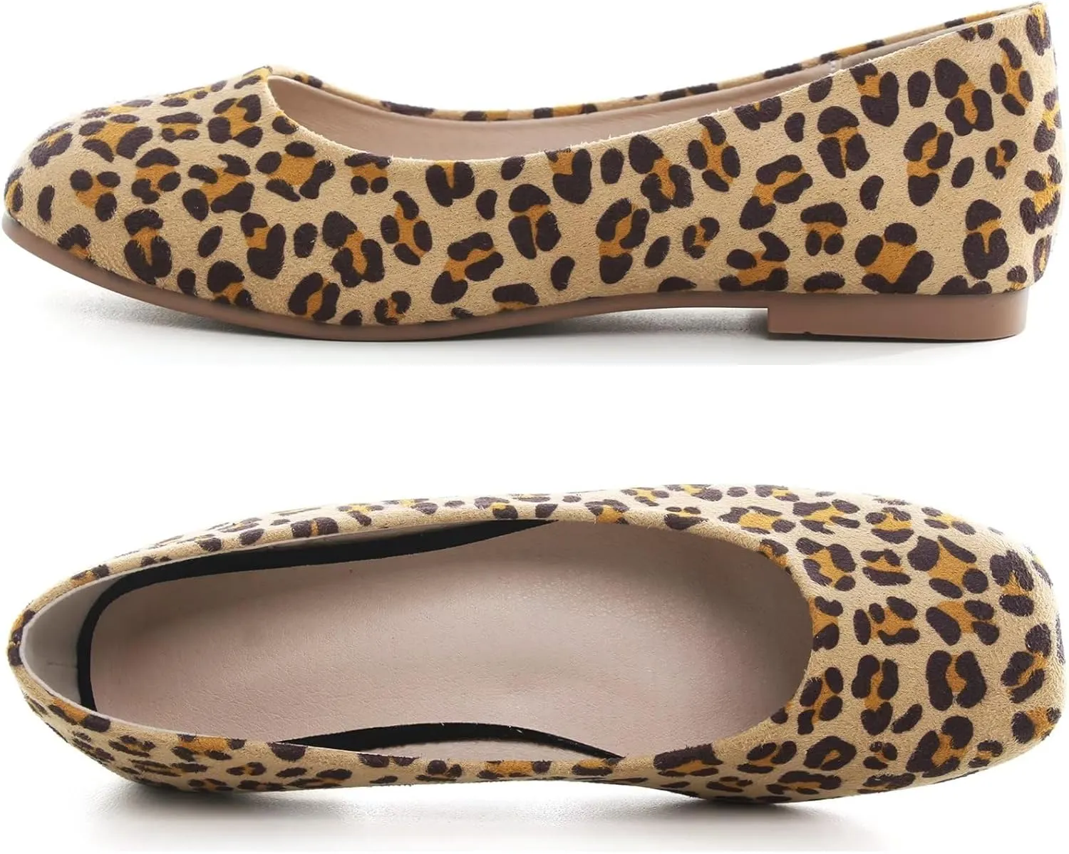 TN TANGNEST Women's Ballet Flats Cute Square Toe Dress Flats Soft Work Flats