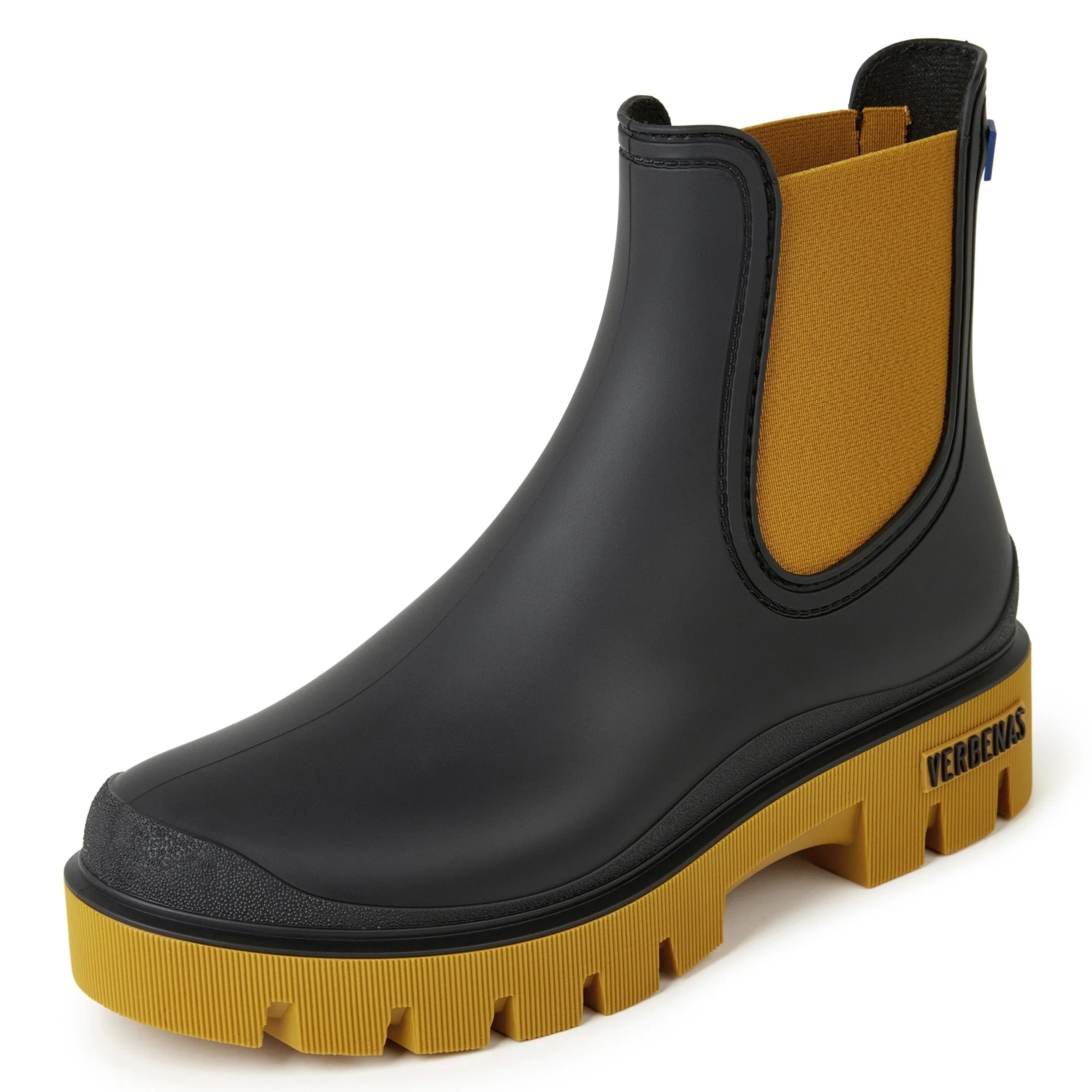 Verbenas -  Mae Mate Black   Mustard Rain Boot
