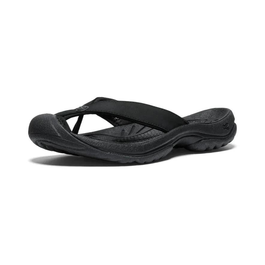 Waimea Leather closed Flip-Flop in Black/Black