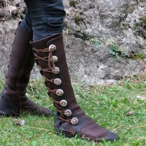 Women Round Toe Button Boots