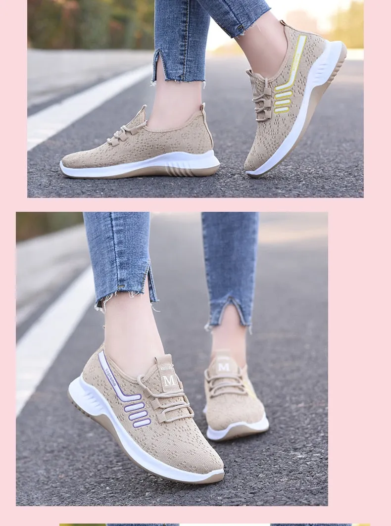 Women Sneakers Sports Shoes Ladies Flat Trainers Platform Woman Femme Dames Breathable Black Mujer Tenis Feminino