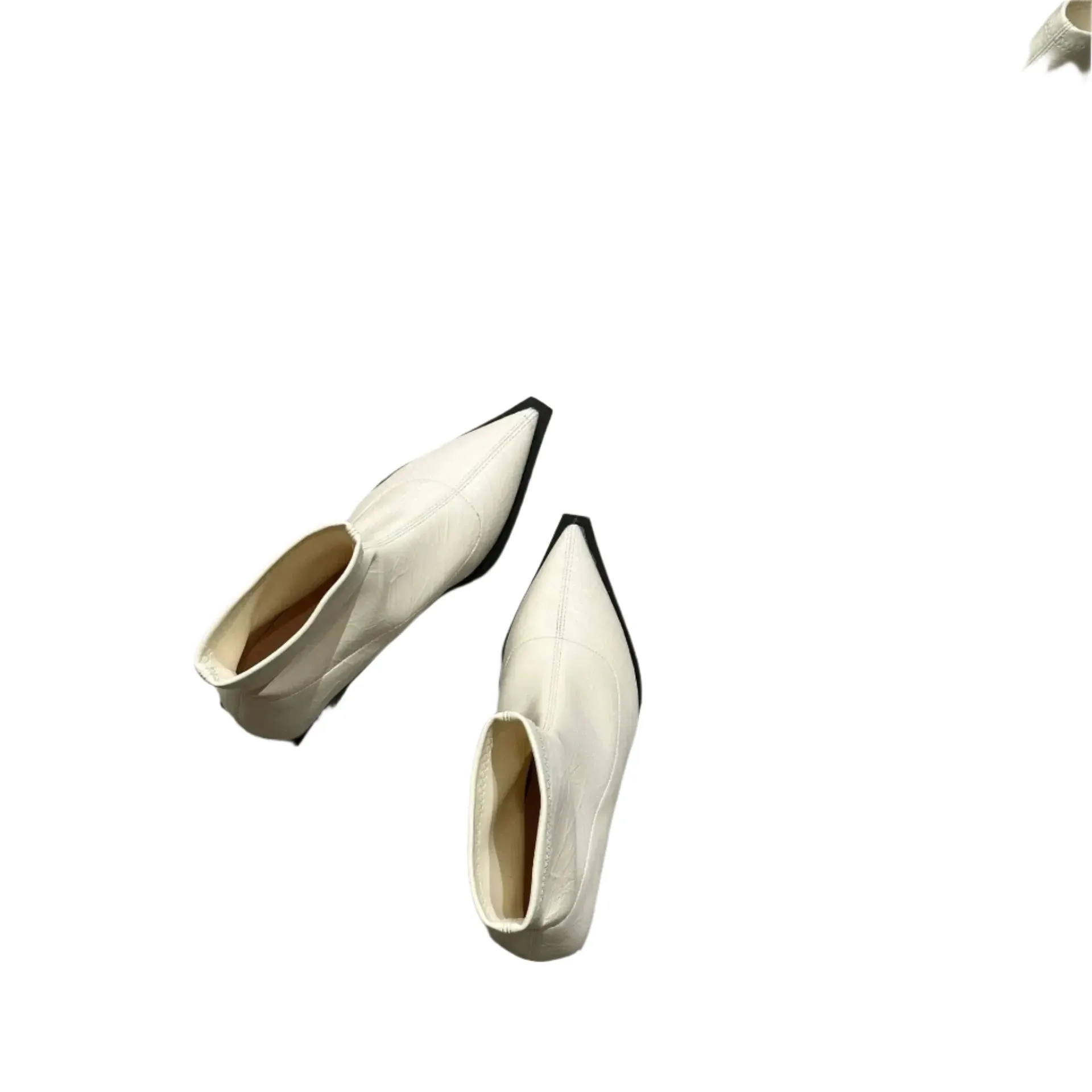 Women's Fashion Ankle Boots - Pointed Toe, Square Low Heel, Casual Winter Footwear