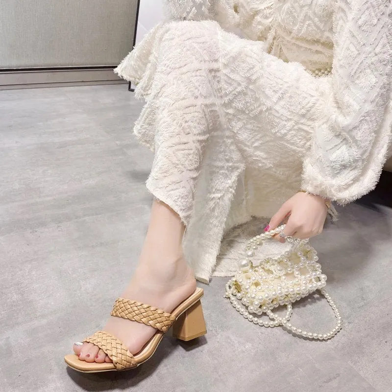 Women's Fashion Open Toe Sandals  Summer Heels Slippers  801