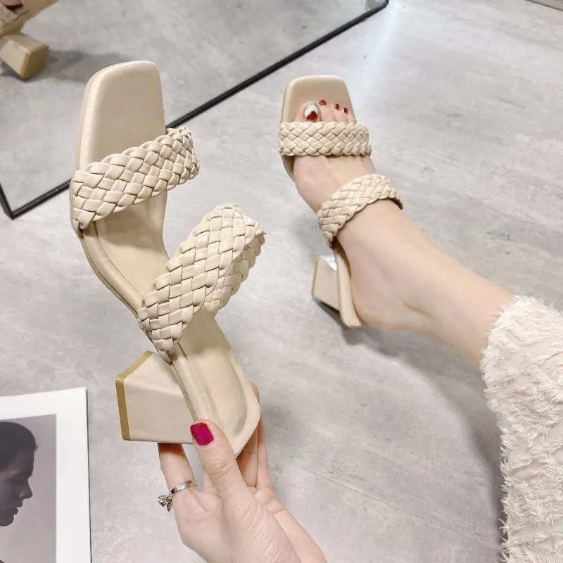 Women's Fashion Open Toe Sandals  Summer Heels Slippers  801