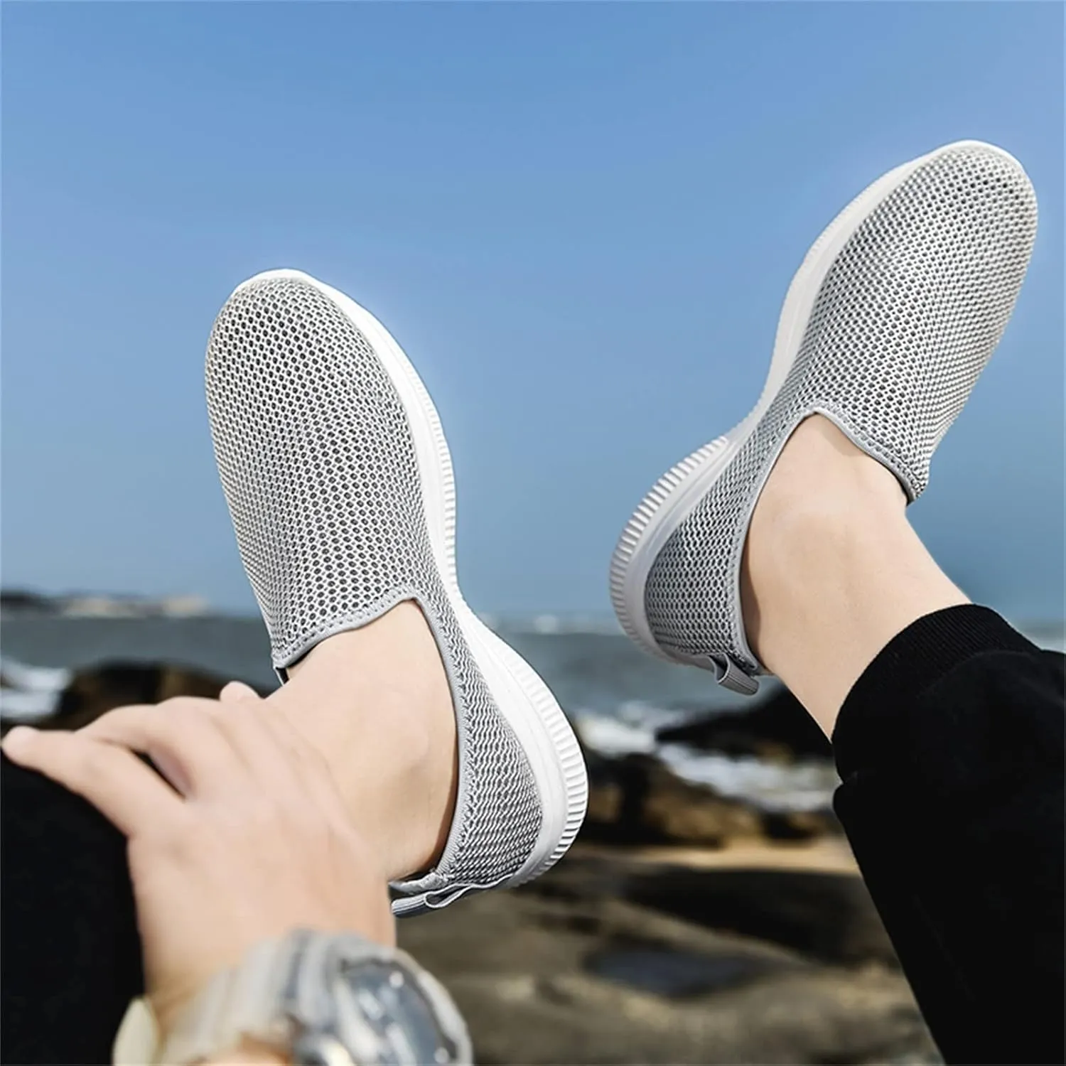 Women's Slip On Sneakers Lightweight Breathable Non Slip Work Shoes Women Loafers Men's Shoes Casual Casual Sneakers White Tennis Shoe Trainers Shoe