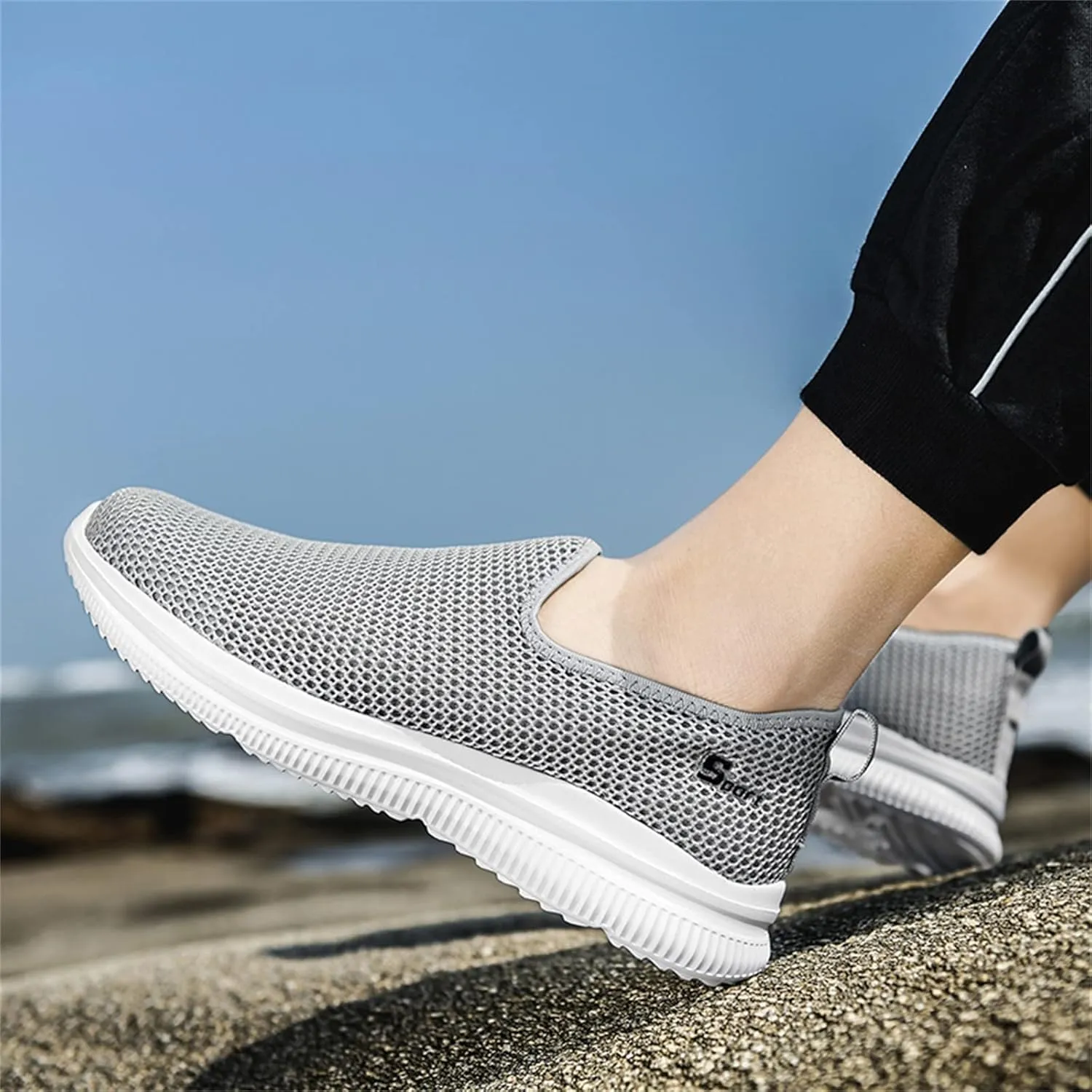 Women's Slip On Sneakers Lightweight Breathable Non Slip Work Shoes Women Loafers Men's Shoes Casual Casual Sneakers White Tennis Shoe Trainers Shoe