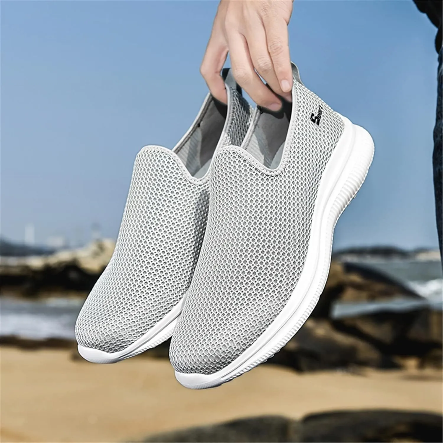 Women's Slip On Sneakers Lightweight Breathable Non Slip Work Shoes Women Loafers Men's Shoes Casual Casual Sneakers White Tennis Shoe Trainers Shoe