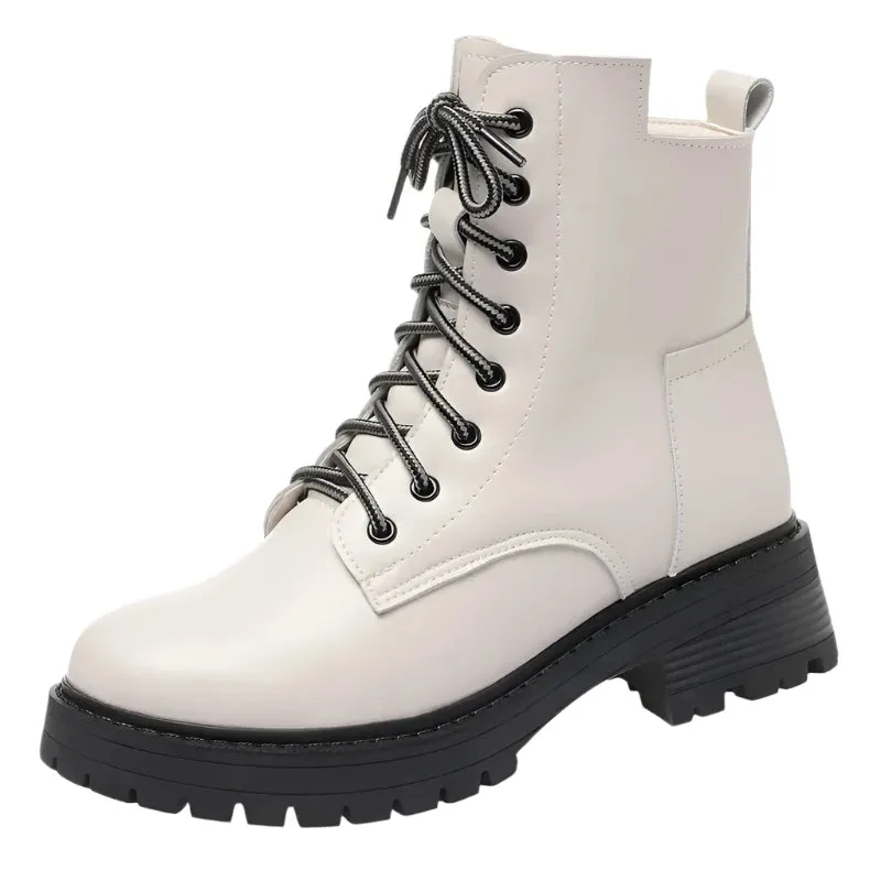 Women’s Winter Snow Boots – Genuine Leather, Non-Slip Ankle Boots in Large Sizes for Warm Comfort