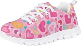 Yzaoxia Girls Tennis Shoes Girls Breathable Sneakers Lightweight Running Shoes Lace Up Sport Walking Athletic Shoes Outdoor Sport Shoes Size 11-5