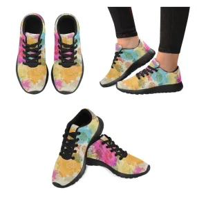 Zenzzle coloured Crazy Cat patterns Women's Running shoes Casual Lightweight Athletic Sneakers US size 6-15