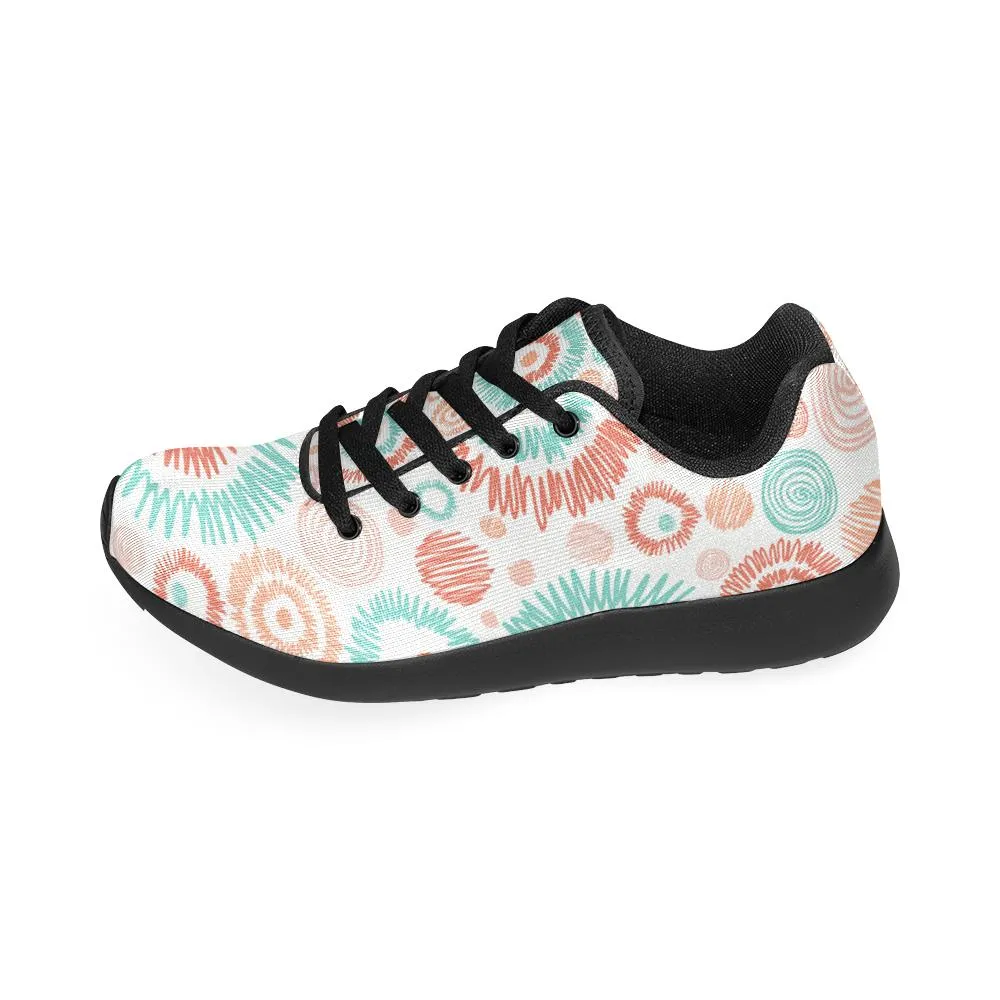 Zenzzle Doodle textured circles pattern Women's Running shoes Casual Lightweight Athletic Sneakers US size 6-15