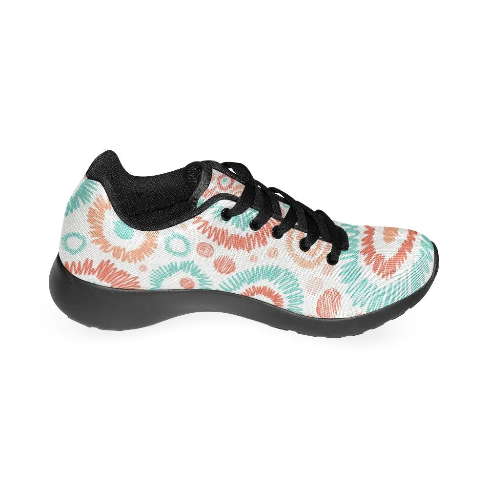 Zenzzle Doodle textured circles pattern Women's Running shoes Casual Lightweight Athletic Sneakers US size 6-15