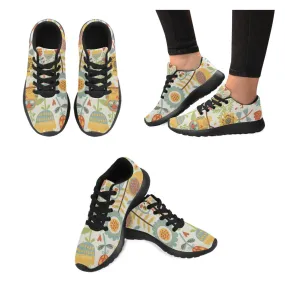 Zenzzle Floral pattern with owl and bird print on Women's Running shoes Casual Lightweight Athletic Sneakers US size 6-15