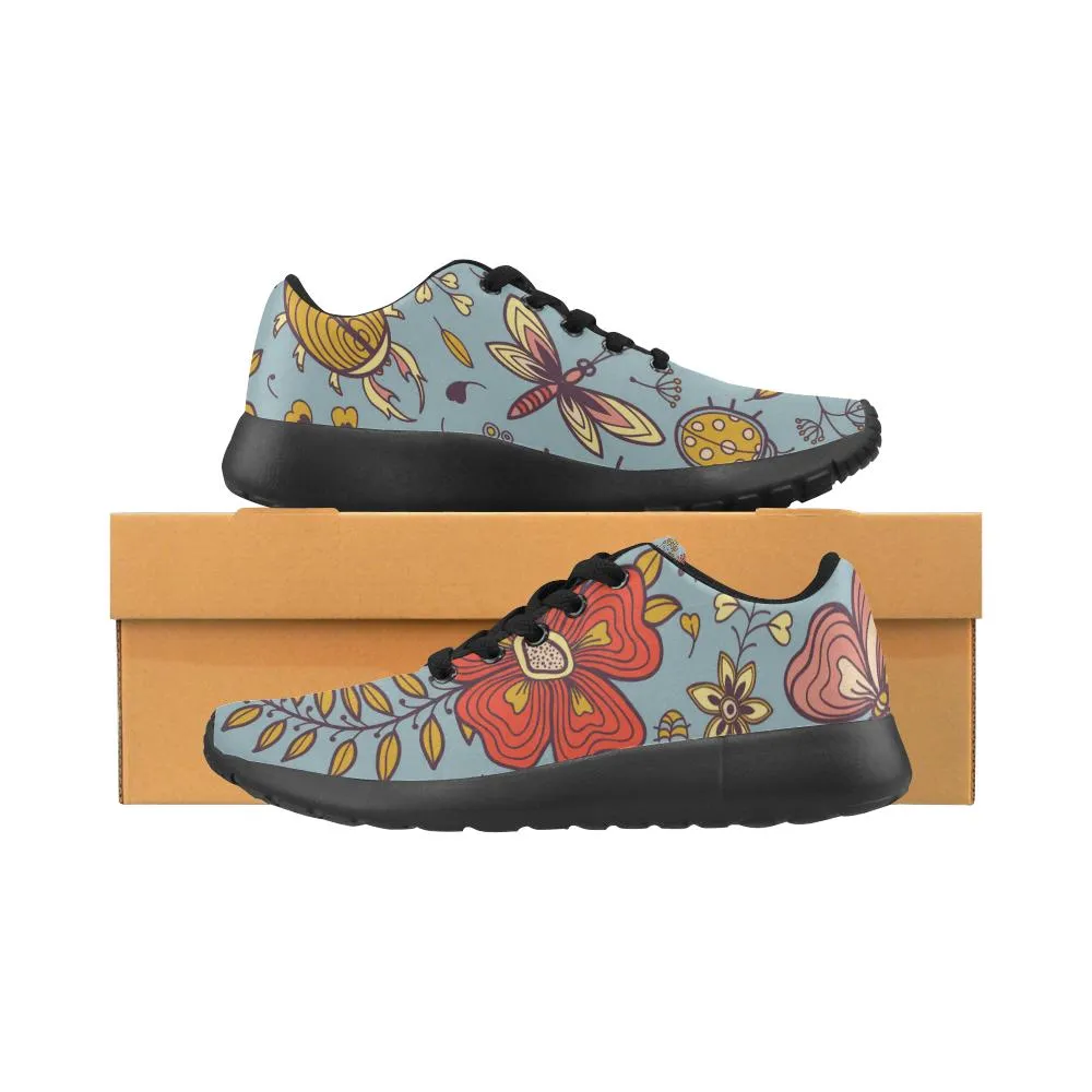 Zenzzle flowers and butterflies print on Women's Running shoes Casual Lightweight Athletic Sneakers US size 6-15