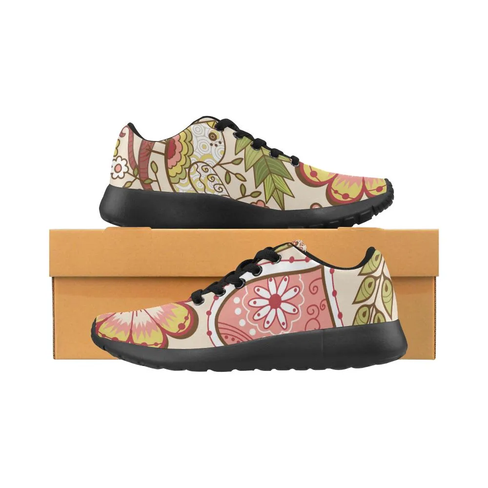 Zenzzle graphic colored flowers print on Women's Running shoes Casual Lightweight Athletic Sneakers US size 6-15