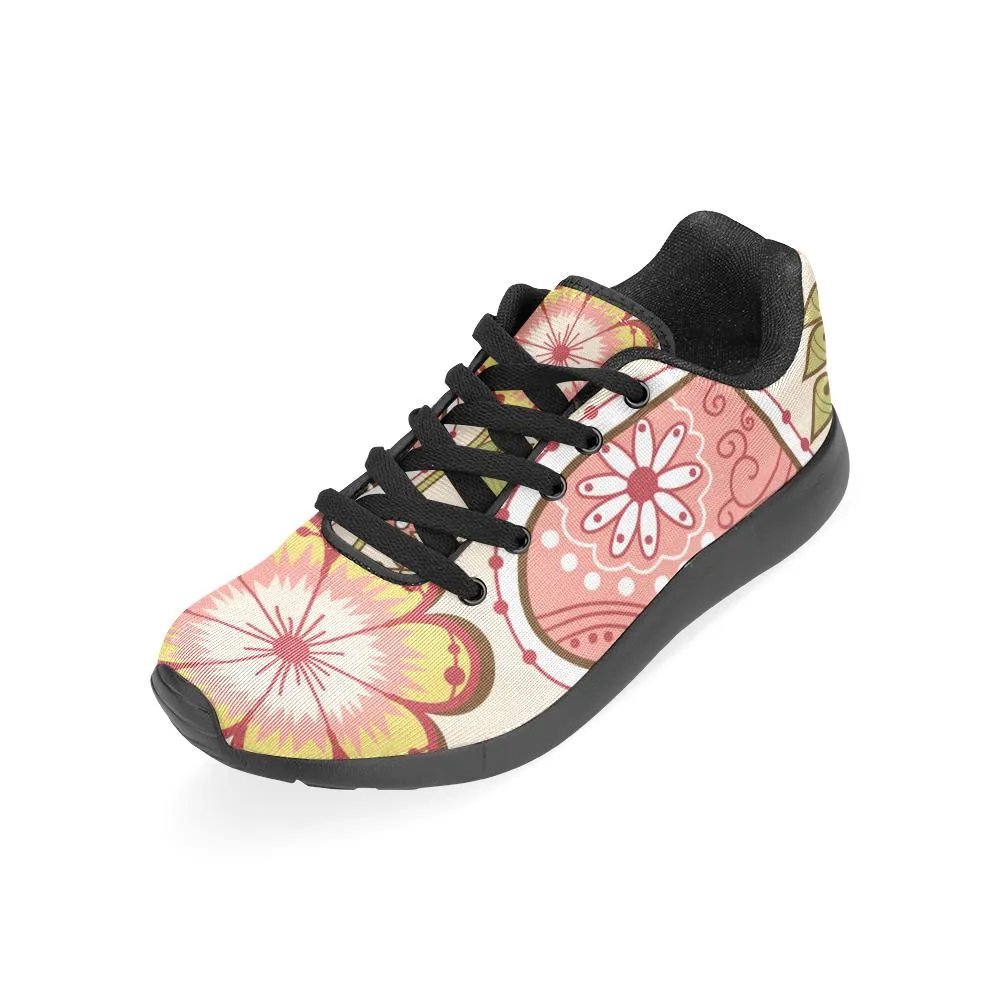 Zenzzle graphic colored flowers print on Women's Running shoes Casual Lightweight Athletic Sneakers US size 6-15