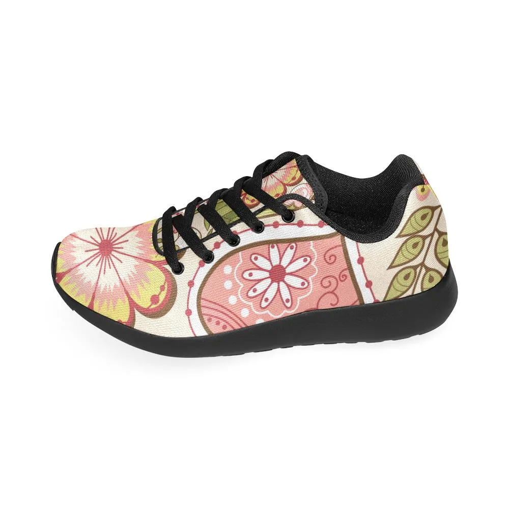 Zenzzle graphic colored flowers print on Women's Running shoes Casual Lightweight Athletic Sneakers US size 6-15