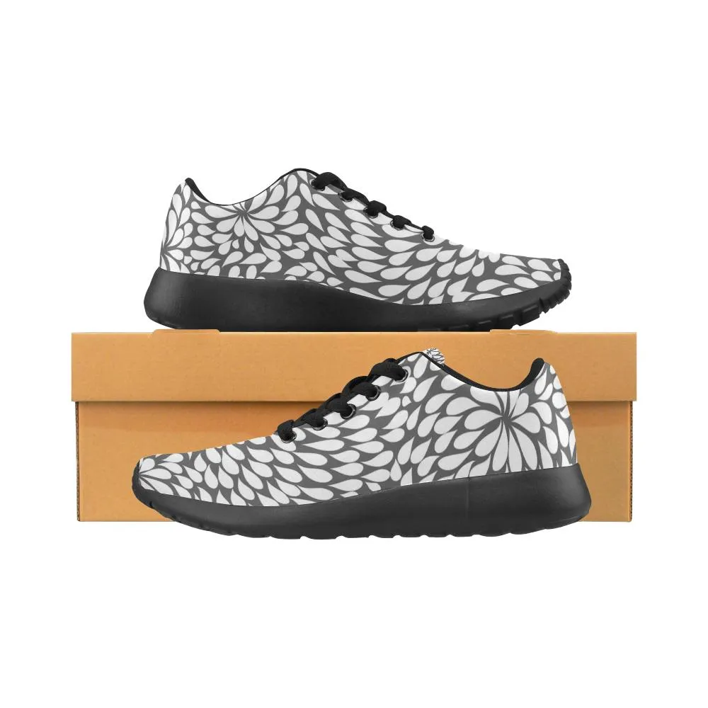 Zenzzle leaves illustration pattern with flowersprint on Women's Running shoes Casual Lightweight Athletic Sneakers US size 6-15